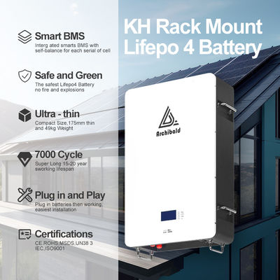 Batería para el hogar de Lifepo4 48V 200ah 10Kwh 51.2v 300ah Baterías de iones de litio con WIFI