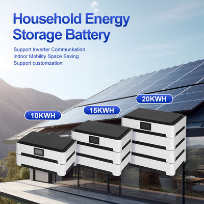 Caso de metal Ión de litio 51.2V Sistema de almacenamiento de baterías de energía solar para el hogar comercial 10kwh