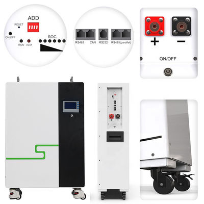 51Batería de litio instalada en la pared de almacenamiento de energía de.2V 48V 340Ah Lipo4 60kW