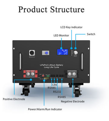 280Ah 51.2V LiFePO4 Batería solar de litio para el sistema de energía solar para el hogar 15kwh OEM