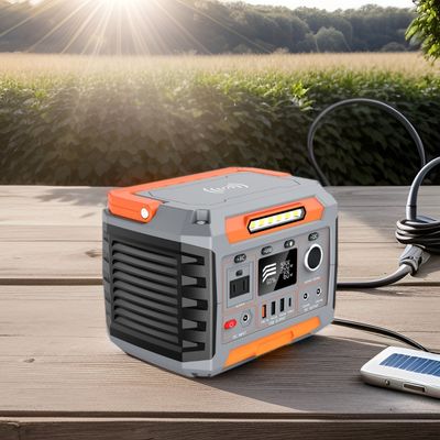 1x AC Pure Sine Wave Output Energía solar con linterna y batería de iones de litio