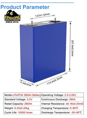 280Ah 314Ah Prismático LiFePO4 Batería para soluciones de almacenamiento de energía solar OEM