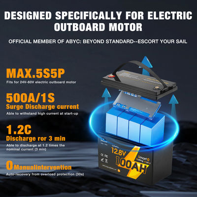El paquete de baterías Lifepo4 12V 24V 36V 48V 60V de batería de iones de litio para barco RV Camper