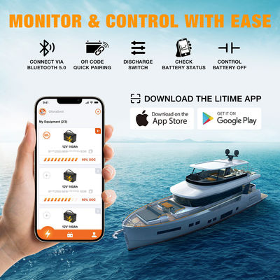 El paquete de baterías Lifepo4 12V 24V 36V 48V 60V de batería de iones de litio para barco RV Camper
