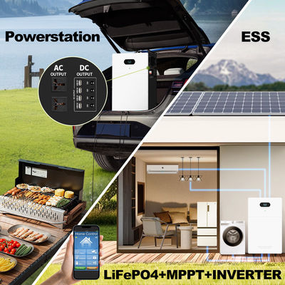 Banco de la central eléctrica todo en un inversor híbrido fuera de la red AC 5kw 10kw 15kw 20kw Sistema de batería de almacenamiento de energía solar de litio LiFePO4