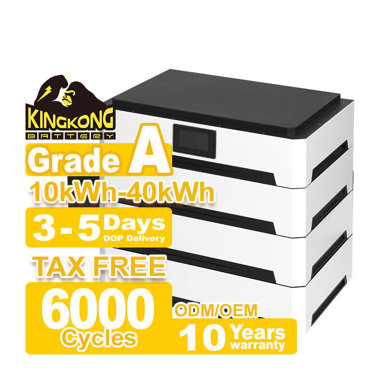 Caso de metal Ión de litio 51.2V Sistema de almacenamiento de baterías de energía solar para el hogar comercial 10kwh