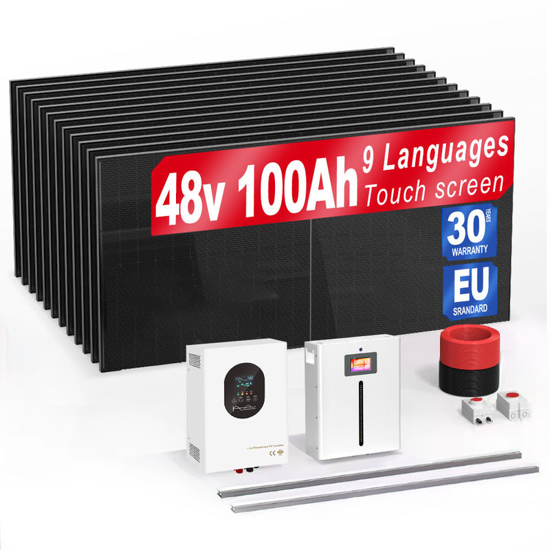 Batería híbrida para el sistema de energía de montaje con energía solar/batería de potencia Batería de iones de litio Carport Iluminación calefacción Padtv sistemas