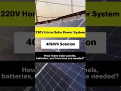 Instalación solar de 40kWh: 18 paneles (550W cada uno), producción diaria ~ 39.6kWh. Alimenta los hogares con energía limpia