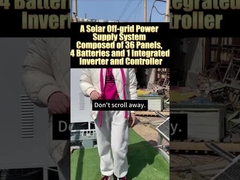 Un sistema de generación de energía solar compuesto por 4 baterías, un inversor integrado y un