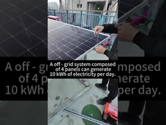 Un sistema de generación de energía solar compuesto por cuatro paneles puede generar 10 kWh de electricidad por día