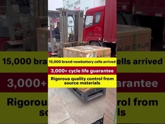 15000 nuevas baterías de iones de litio han llegado, asegurando más de 3000 ciclos de uso.