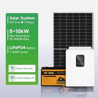 110V/220V/230V Voltado de salida en y fuera de la red Sistema de energía solar para el hogar Kit de paneles