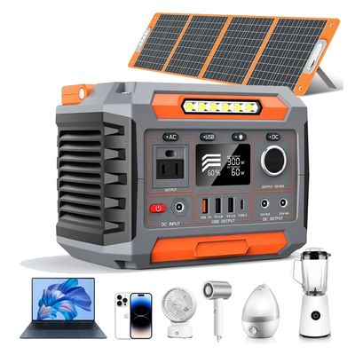 1x AC Pure Sine Wave Output Energía solar con linterna y batería de iones de litio